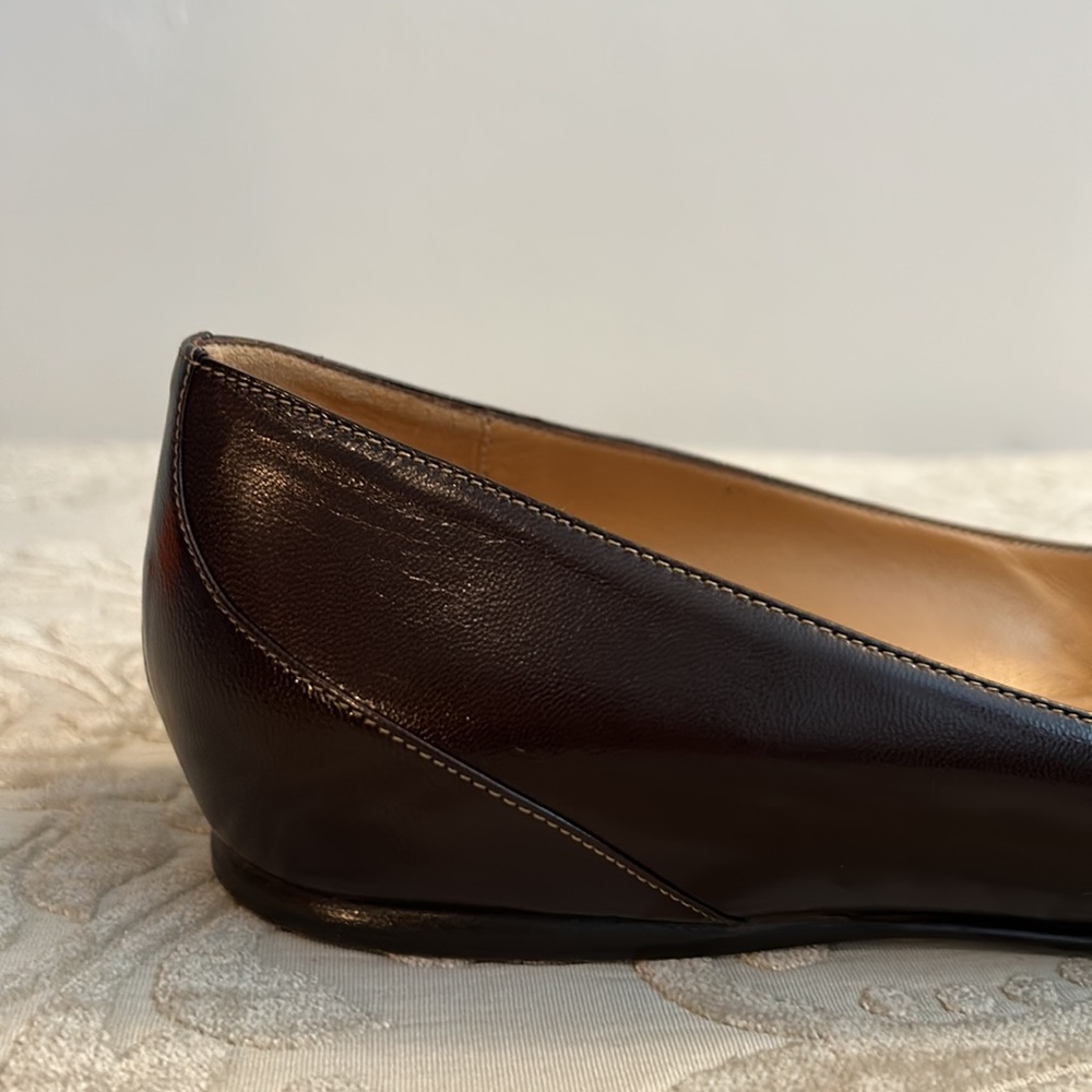 Authentic HERMES stunning dark brown flats in excellent condition size 38 1/2 - Picture 14 of 16